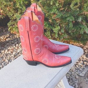 LUCCHESE 1883 Vintage EMBROIDERED BOOT N7701. SZ 9B. EUC